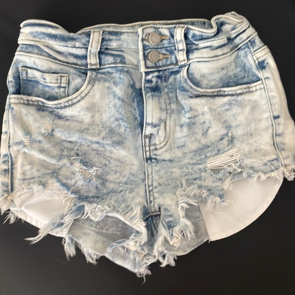 Kancan signature high rise jean shorts, size 12,